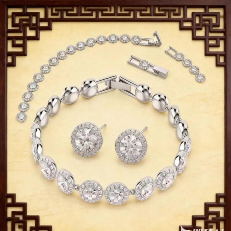 High Quality Women's Classic Happiness Diamond Round Crystal Necklace Set S925 Silver Gorgeous Una Angelic Series Jewelry Set
High Quality Women's Classic Happiness Diamond Round Crystal Necklace Set S925 Silver Gorgeous Una Angelic Series Jewelry Set