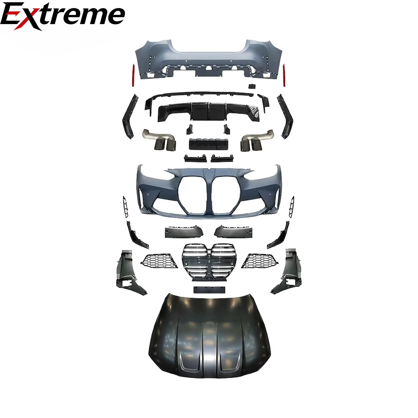 M4 G82 Style Narrow Body Kit with Hood for BMW 4 Series G26 2021+ Front Bumper Rear Diffuser Side Skirts Fender Direct Fit
M4 G82 Style Narrow Body Kit with Hood for BMW 4 Series G26 2021+ Front Bumper Rear Diffuser Side Skirts Fender Direct Fit