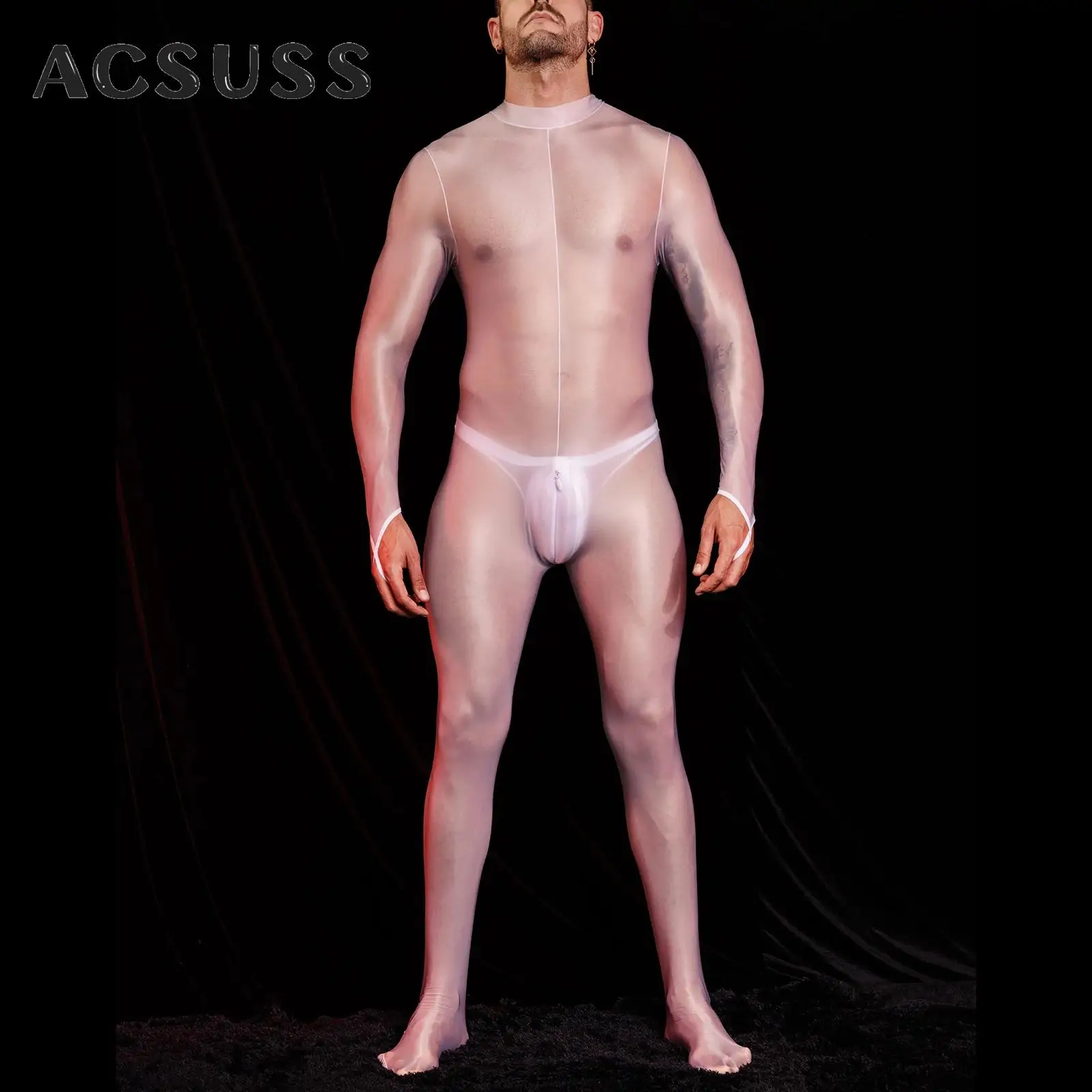 Мужское глянцевое прозрачное боди на молнии с длинным рукавом
Мужское глянцевое прозрачное боди на молнии с длинным рукавом