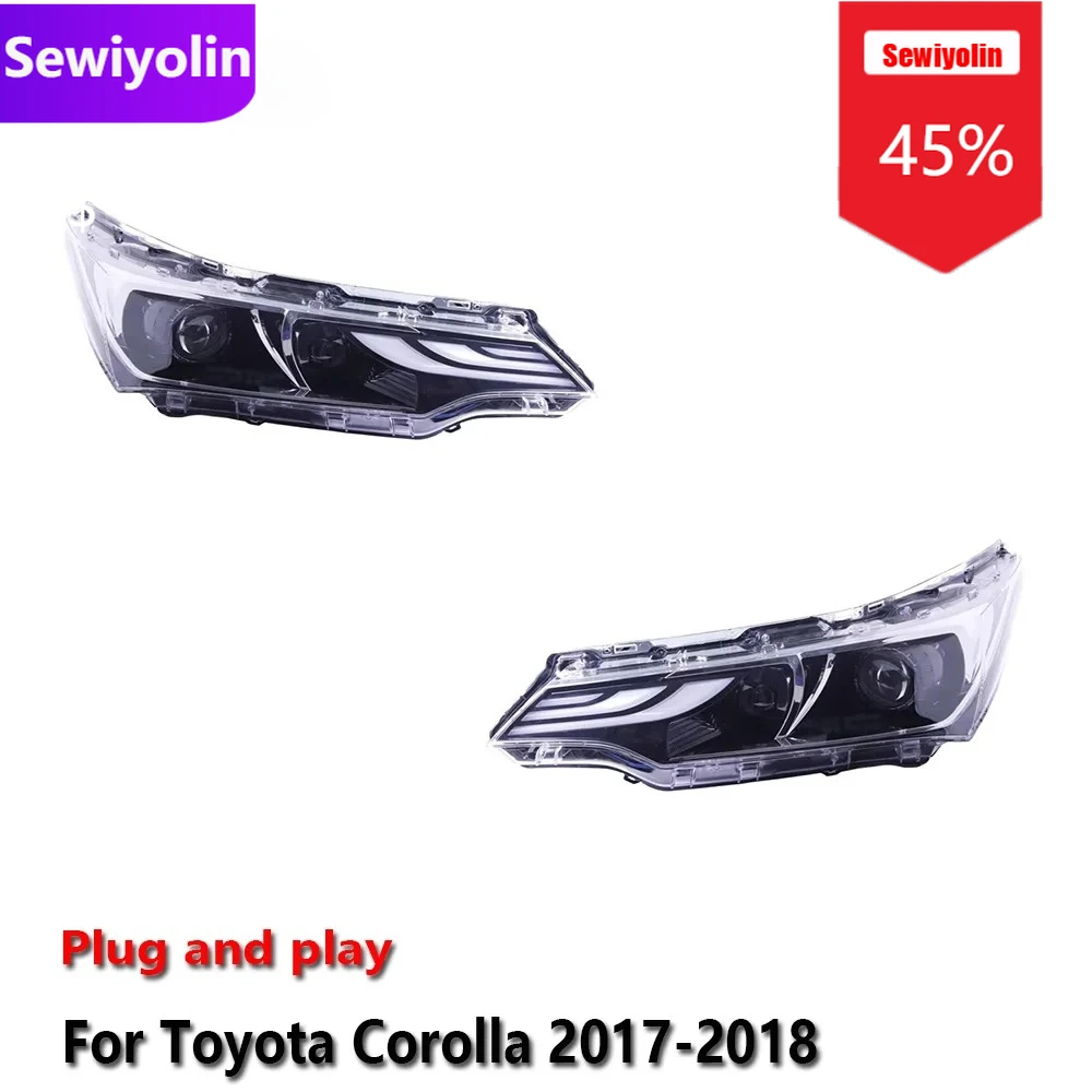 Car DRL LED Headlight Assemblies For Toyota Corolla 2017-2018 Fog DRL Brake Turn Signal Lamp Plug And Play
Car DRL LED Headlight Assemblies For Toyota Corolla 2017-2018 Fog DRL Brake Turn Signal Lamp Plug And Play