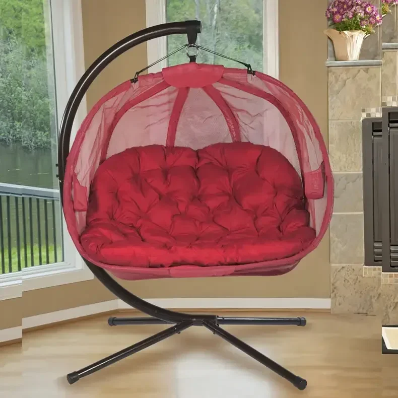 A Outdoor Indoor Double Egg Swing Chair Wicker Tear Drop Hanging Chair with Cushion
A Outdoor Indoor Double Egg Swing Chair Wicker Tear Drop Hanging Chair with Cushion