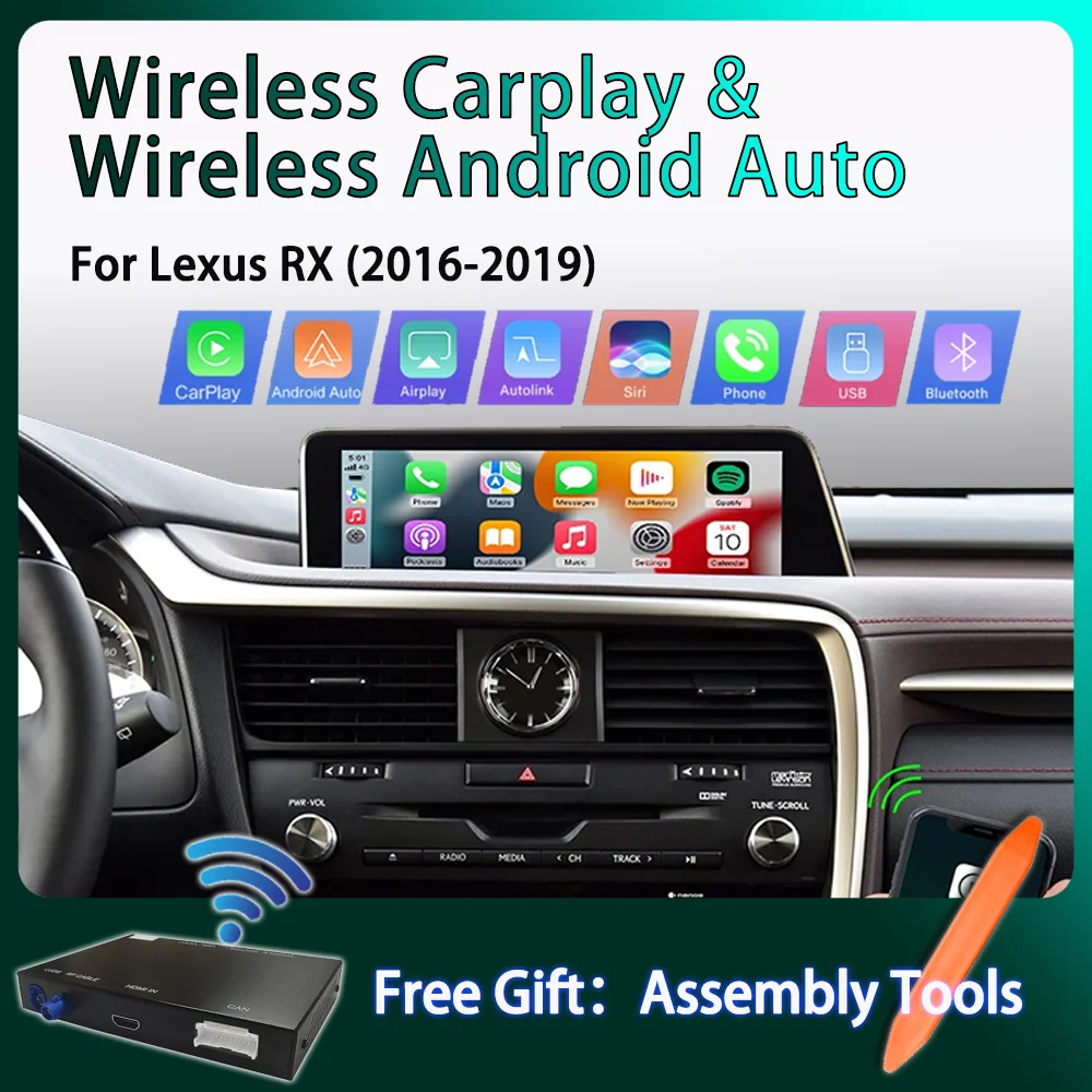 Wireless CarPlay for Lexus RX 2016-2019, with Android Auto Mirror Link AirPlay Rear Camera Usb Video Car Play Functions
Wireless CarPlay for Lexus RX 2016-2019, with Android Auto Mirror Link AirPlay Rear Camera Usb Video Car Play Functions