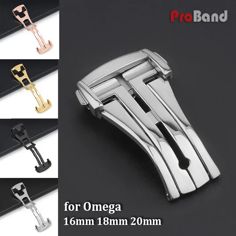Stainless Steel Deployment Clasps for Omega 16mm 18mm 20mm Folding Watch Buckle Strap Butterfly Button for Seamaster Speedmaster
Stainless Steel Deployment Clasps for Omega 16mm 18mm 20mm Folding Watch Buckle Strap Butterfly Button for Seamaster Speedmaster
