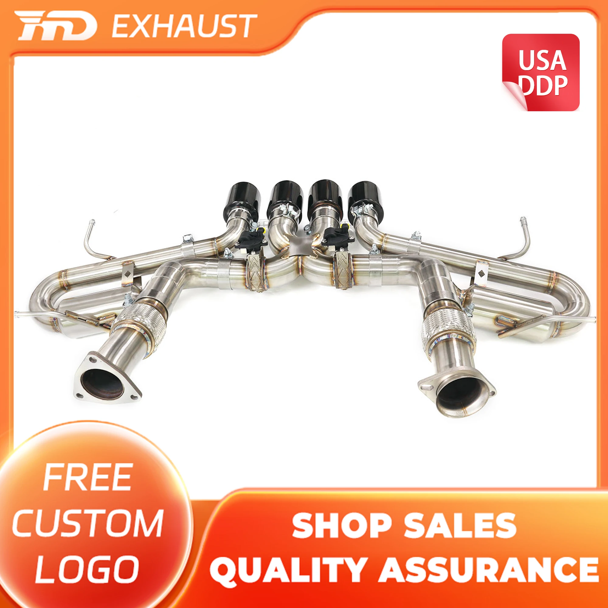 HMD Hot Sales Stainless Steel Catback for Corvette C8 Z06 X-Pipe Design 2.38 inches Pipe With Electronic Valve Exhaust Parts
HMD Hot Sales Stainless Steel Catback for Corvette C8 Z06 X-Pipe Design 2.38 inches Pipe With Electronic Valve Exhaust Parts