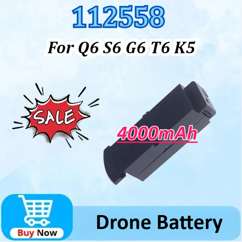 Upgraded 112558 Rechargeable Lipo Battery for G6 S6 K5 T6 Q6 8K RC Quadcopter Spare Parts for G6 Pro High-Capacity Batteries
Upgraded 112558 Rechargeable Lipo Battery for G6 S6 K5 T6 Q6 8K RC Quadcopter Spare Parts for G6 Pro High-Capacity Batteries