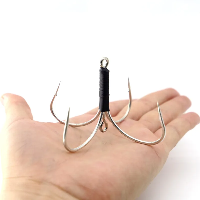 High Carbon Steel Double Ring Treble Hooks Barbed Three Anchor Hooks Silver Bighead Carp Giant Three Claw Snagging Fishing Hooks
High Carbon Steel Double Ring Treble Hooks Barbed Three Anchor Hooks Silver Bighead Carp Giant Three Claw Snagging Fishing Hooks