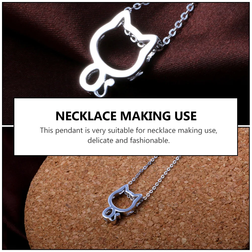 Hollow out Cat Pendant DIY Choker Necklace Supplies Vintage Jewelry Creative Decor Copper Material Delicate Fashionable
Hollow out Cat Pendant DIY Choker Necklace Supplies Vintage Jewelry Creative Decor Copper Material Delicate Fashionable