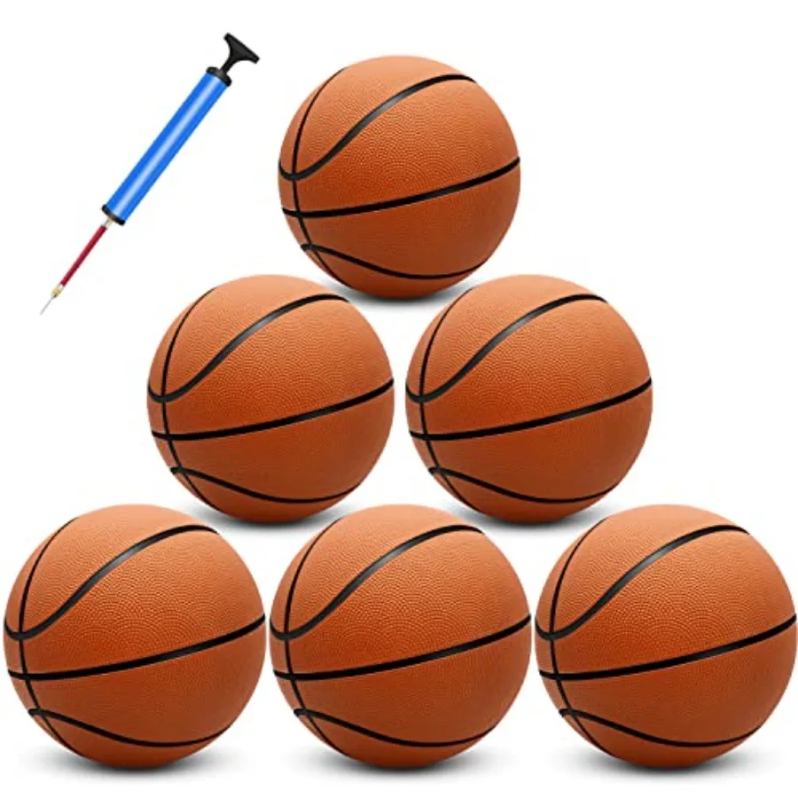 6 Pack 29.5" Official Size 7 Basketball Balls Inflatable with Pump for Men and Women for Outdoor, Indoor or Training, Mens Adul
6 Pack 29.5" Official Size 7 Basketball Balls Inflatable with Pump for Men and Women for Outdoor, Indoor or Training, Mens Adul