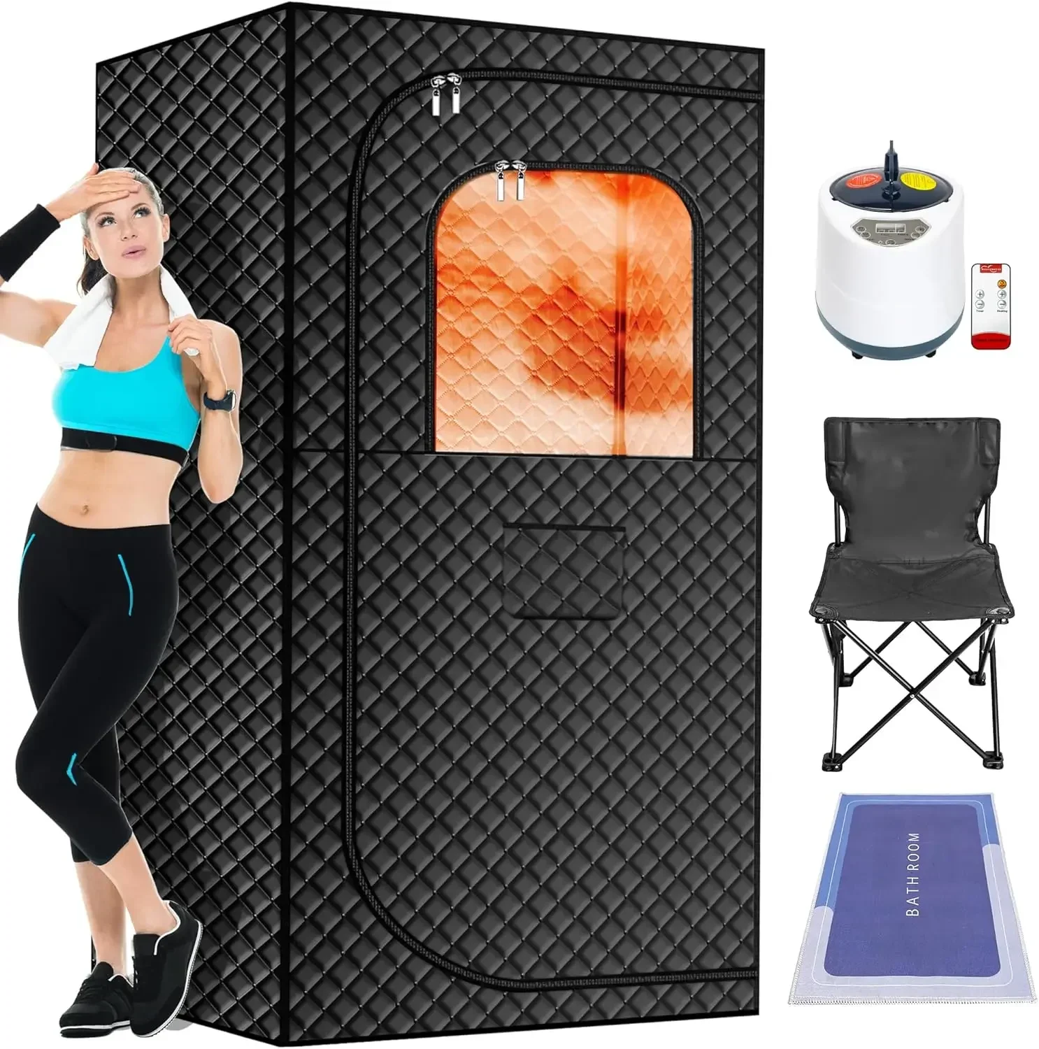 Portable Steam Sauna Box, Portable for Home, Person Tent Sauna Box at Home Spa with 2.6L & 1500W±10%, Remote Control
Portable Steam Sauna Box, Portable for Home, Person Tent Sauna Box at Home Spa with 2.6L & 1500W±10%, Remote Control