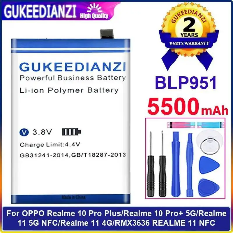 Battery BLP951 5500Mah For Oppo Realme 10 Pro Plus Pro+ 5G 11 Nfc 4G RMX3636
Battery BLP951 5500Mah For Oppo Realme 10 Pro Plus Pro+ 5G 11 Nfc 4G RMX3636