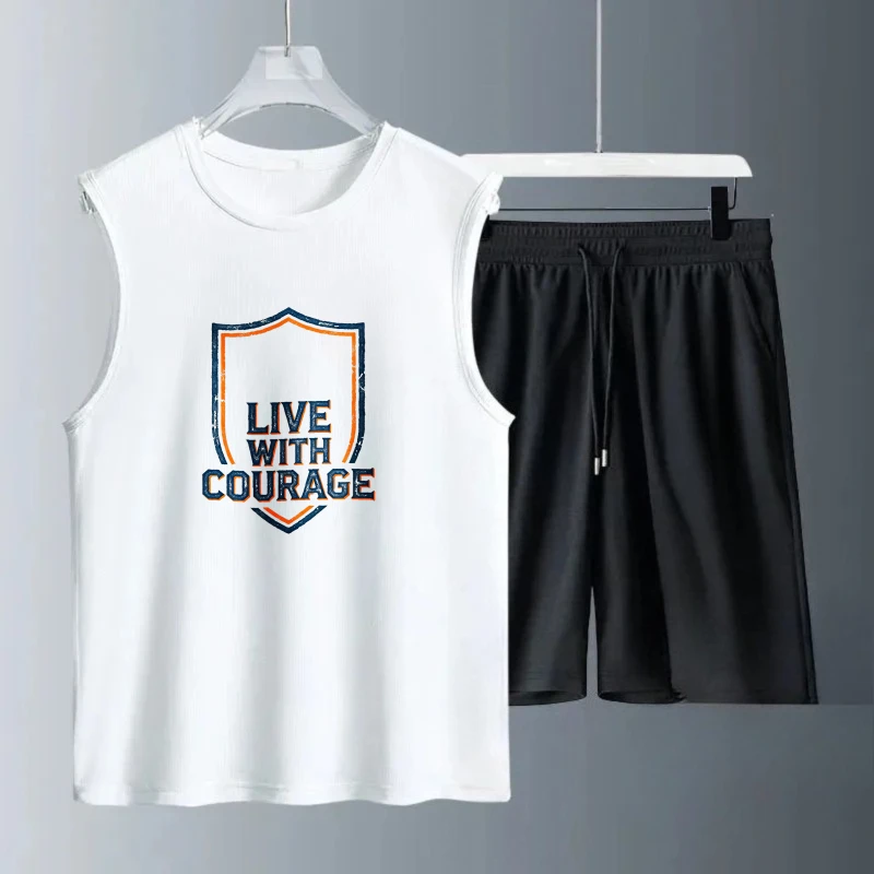 Men's Tank top Sets Breathable Polyester Summe sweatshirt set drip clothing Short Sleeve+ Shorts men's chandals Fashion
Men's Tank top Sets Breathable Polyester Summe sweatshirt set drip clothing Short Sleeve+ Shorts men's chandals Fashion