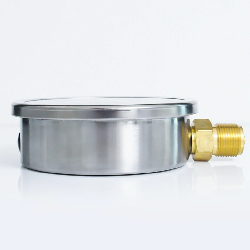 Radial Stainless Steel Pressure Gauge for Liquid Pressure Monitoring in Water Treatment Machinery
Radial Stainless Steel Pressure Gauge for Liquid Pressure Monitoring in Water Treatment Machinery