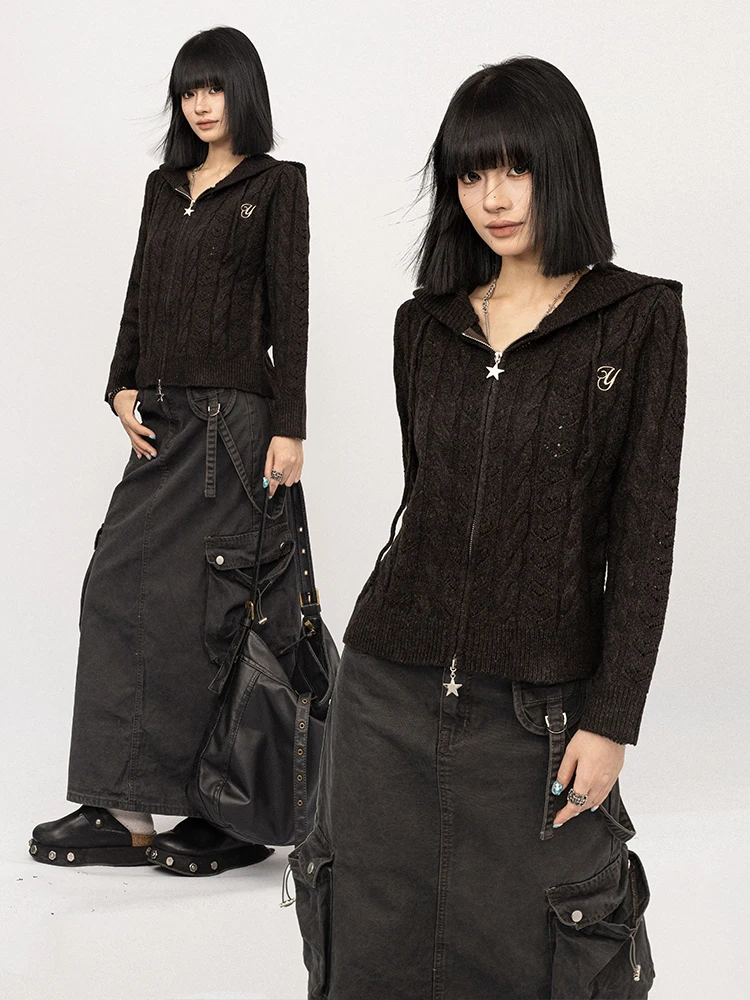 OCTTFLAB American Retro Hot Girl Вязаный ор Svel Long Sve на молнии Slim Fit ор Кардиган Пальто для женщин
OCTTFLAB American Retro Hot Girl Вязаный ор Svel Long Sve на молнии Slim Fit ор Кардиган Пальто для женщин