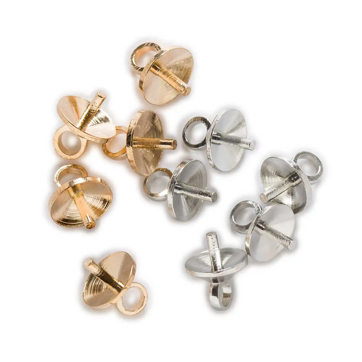 20pcs Copper Half Hole Charms Eye Pins Beads End Caps Top Drilled Pendant Bails Findings Connectors For Jewelry Makings
20pcs Copper Half Hole Charms Eye Pins Beads End Caps Top Drilled Pendant Bails Findings Connectors For Jewelry Makings