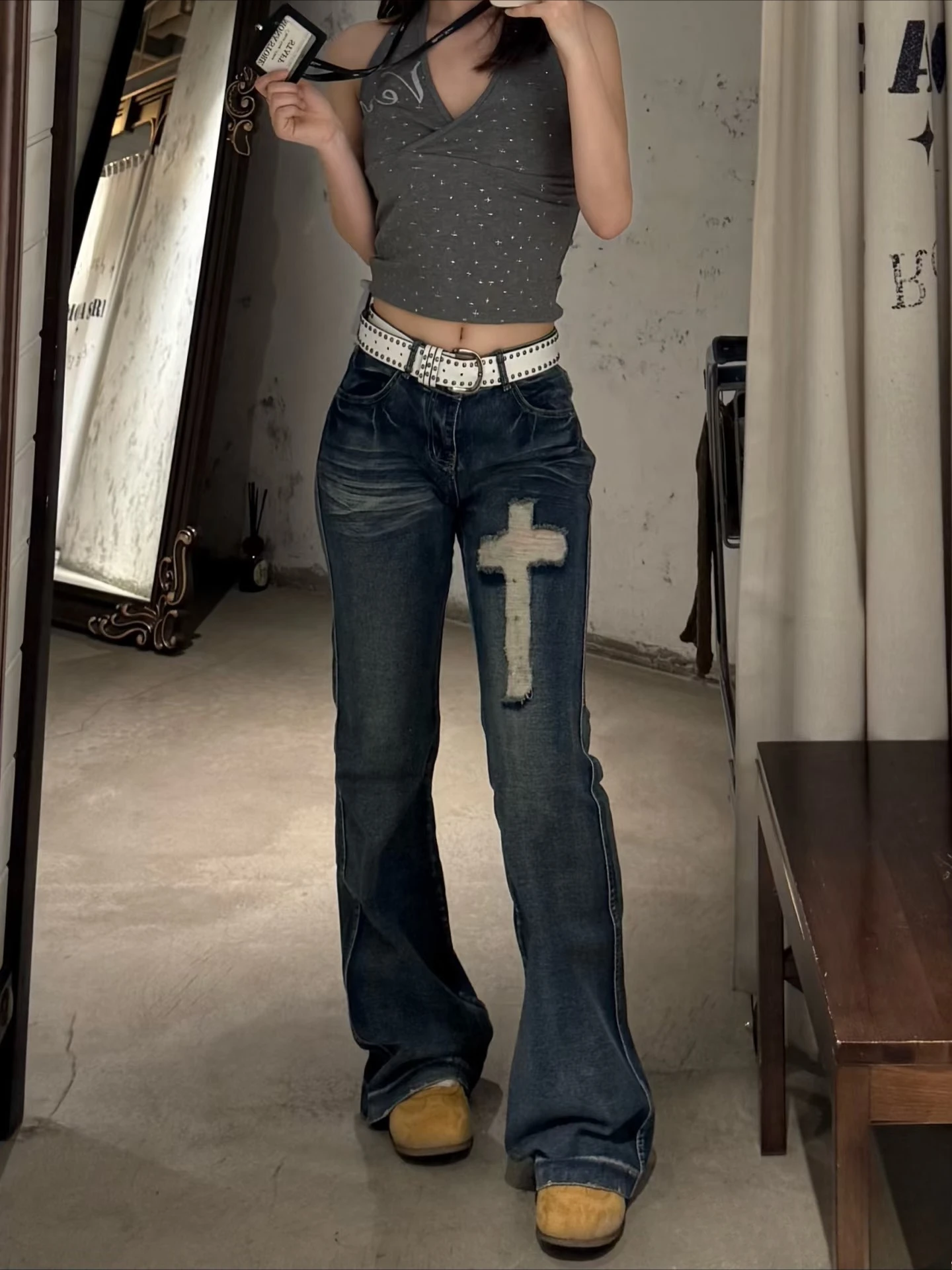 Women's Clothes Fashion Trousers Y2k Harajuku Women Zipper Denim Pant Spring High Waist Vintage Hollow Out Hole Pants Streetwear
Women's Clothes Fashion Trousers Y2k Harajuku Women Zipper Denim Pant Spring High Waist Vintage Hollow Out Hole Pants Streetwear