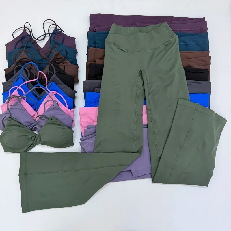 Women's 2Pcs Sports Set High Waist Crossover Flare Leggings V Neck Seamless Yoga Bra Gym Workout Fitness Activewear Tracksuit
Women's 2Pcs Sports Set High Waist Crossover Flare Leggings V Neck Seamless Yoga Bra Gym Workout Fitness Activewear Tracksuit