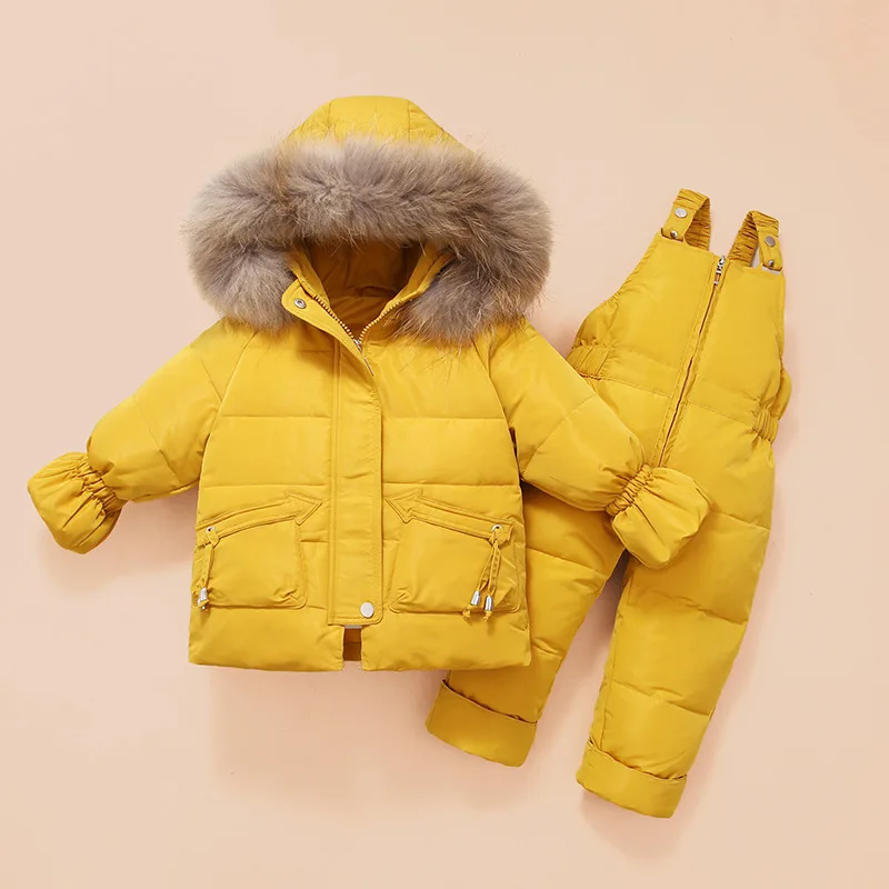 Childrens Down Jacket Set Winter Thick Short Boys and Girls Baby Fur Collar Hooded Down Jacket Two Piece Set Kids Clothes
Childrens Down Jacket Set Winter Thick Short Boys and Girls Baby Fur Collar Hooded Down Jacket Two Piece Set Kids Clothes