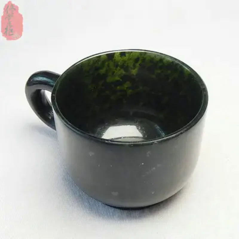 Natural Green Jade Mug Tea Cup Genuine Tibetan Medicine King Stone Magnetic Jade Cups Milk Coffee Mugs Kung Fu Teaset Gift
Natural Green Jade Mug Tea Cup Genuine Tibetan Medicine King Stone Magnetic Jade Cups Milk Coffee Mugs Kung Fu Teaset Gift