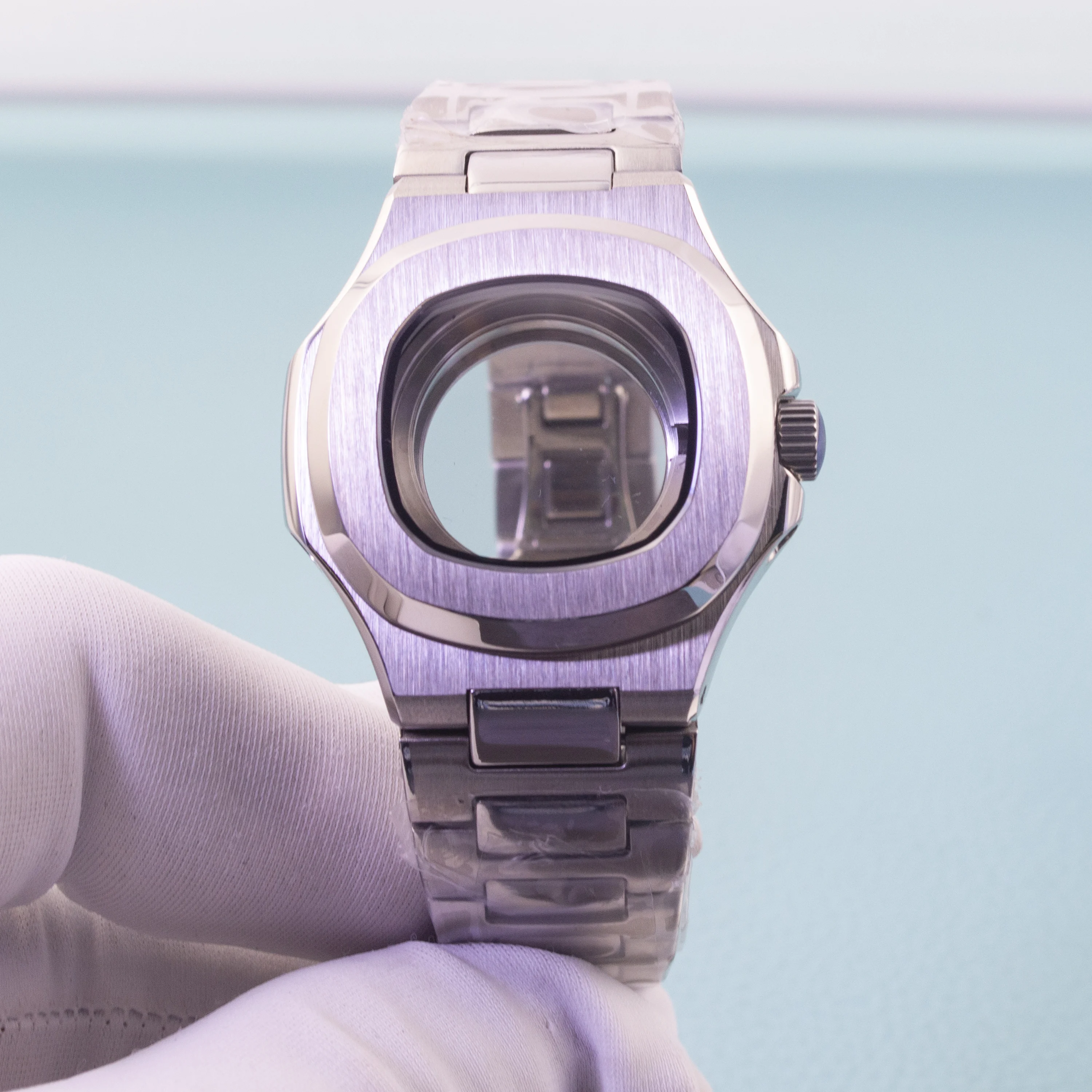 NH05 Watch Case Strap Stainless Steel 19mm Strap Sapphire Glass Case for NH05 NH06 Movement Nautilus Watch Case Strap
NH05 Watch Case Strap Stainless Steel 19mm Strap Sapphire Glass Case for NH05 NH06 Movement Nautilus Watch Case Strap
