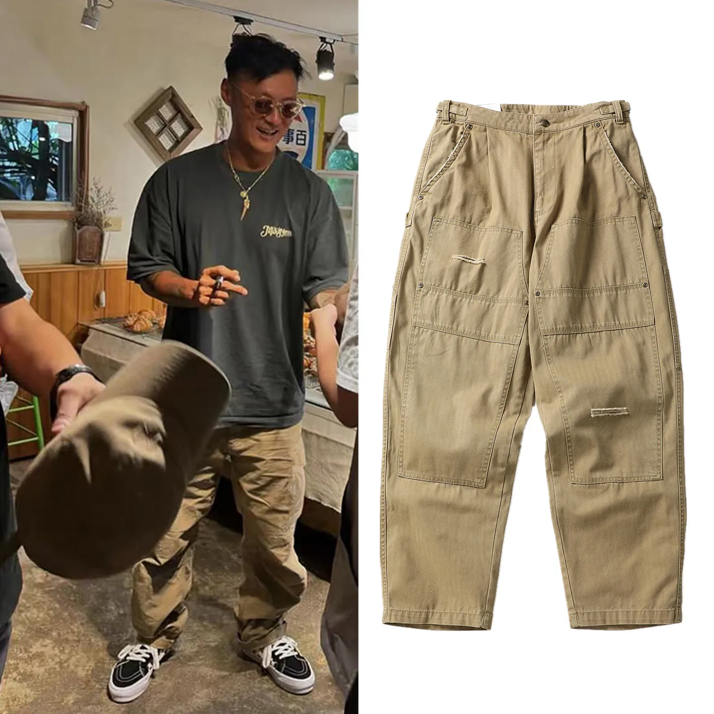 Washed Heavy Duty Men's Work Trousers Wide Leg Casual Loose Cargo Pants Youthful Vitality Style Cotton Khaki Fashionable Brand
Washed Heavy Duty Men's Work Trousers Wide Leg Casual Loose Cargo Pants Youthful Vitality Style Cotton Khaki Fashionable Brand