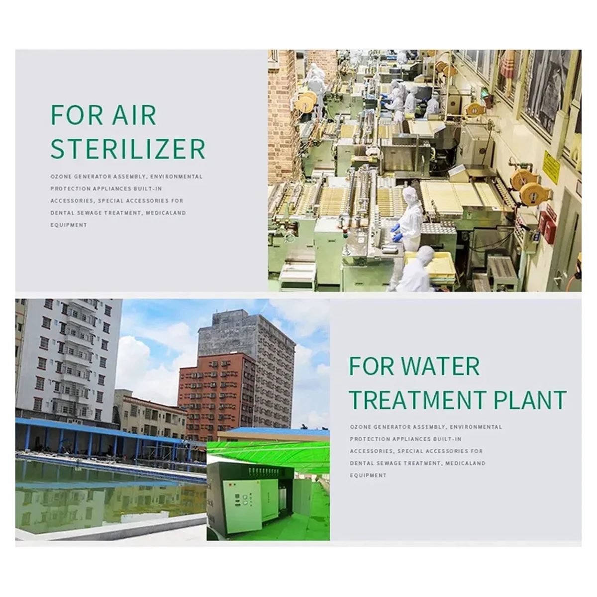 AT59 AC220V 10G Tube Ozone Generator with Power Supply Working 24hours Internal & External Electrodes Air Cooled Generator
AT59 AC220V 10G Tube Ozone Generator with Power Supply Working 24hours Internal & External Electrodes Air Cooled Generator