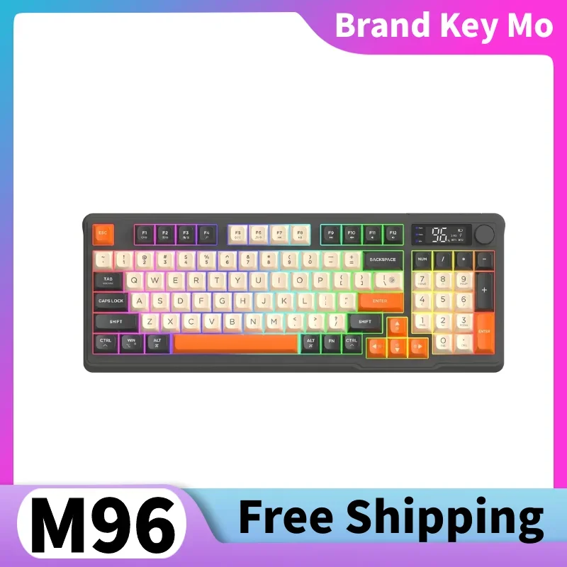 Беспроводная двухрежимная клавиатура Free Wolf M96 с RGB-подсветкой, интеллектуальный дисплей, многофункциональная ручка, эргономичная игровая клавиатура
Беспроводная двухрежимная клавиатура Free Wolf M96 с RGB-подсветкой, интеллектуальный дисплей, многофункциональная ручка, эргономичная игровая клавиатура