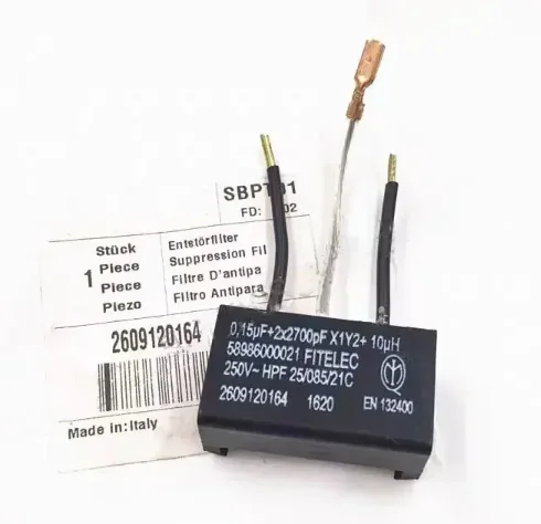 Capacitor Suppression Filter 2609120164 for Bosch GMR1 Handheld Trimming Machine Engraving Machine Original Accessories
Capacitor Suppression Filter 2609120164 for Bosch GMR1 Handheld Trimming Machine Engraving Machine Original Accessories
