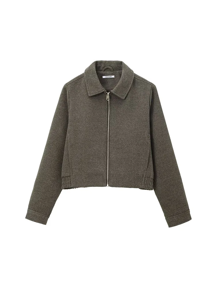 2024 European and American style autumn new women's clothing fashionable and versatile simple zipper short long-sleeved jacket
2024 European and American style autumn new women's clothing fashionable and versatile simple zipper short long-sleeved jacket