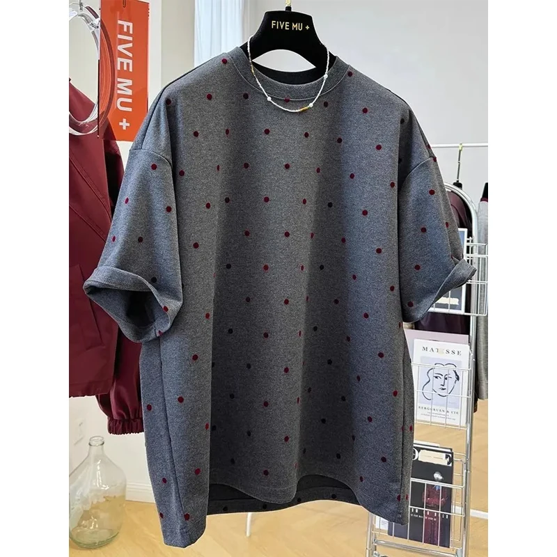 Lazy Style Loose Youth Pullovers Top Summer New Short Sleeve Youth Polka Dot Street Casual T Shirts Korean Fashion Women Clothes
Lazy Style Loose Youth Pullovers Top Summer New Short Sleeve Youth Polka Dot Street Casual T Shirts Korean Fashion Women Clothes
