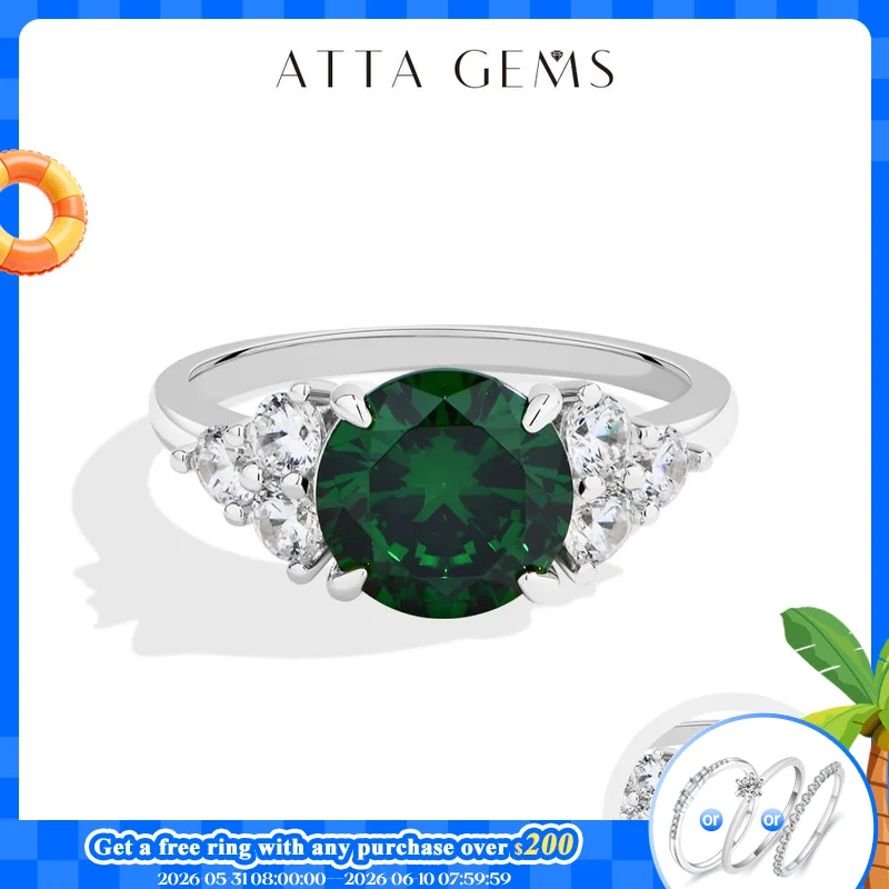 ATTAGEMS Vintage Style 3CT Lab Zambian Emeralds Rings S925 Sterling Silver Fine Trend Jewelry for Women Wedding Anniversary Gift
ATTAGEMS Vintage Style 3CT Lab Zambian Emeralds Rings S925 Sterling Silver Fine Trend Jewelry for Women Wedding Anniversary Gift