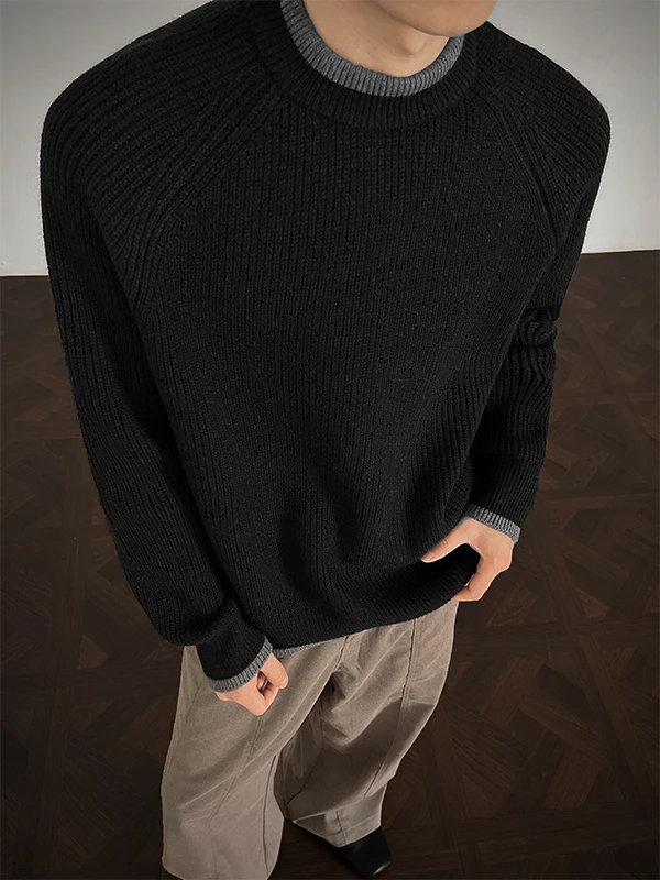 Loose Fit Thiened Knitted Sweater Men's Casual Sle oulder Insert Sve Fake Two-Piece Winter Warm Polyester Fiber
Loose Fit Thiened Knitted Sweater Men's Casual Sle oulder Insert Sve Fake Two-Piece Winter Warm Polyester Fiber