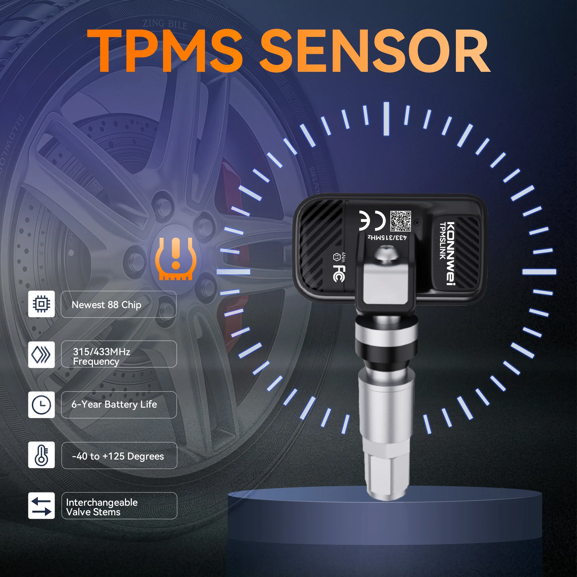 2026 KONNWEI TPMS Sensors 433/315MHz Dual-channel Wireless Programing OBD Relearn Tool CELL PHONE Tire Pressure Monitor System
2026 KONNWEI TPMS Sensors 433/315MHz Dual-channel Wireless Programing OBD Relearn Tool CELL PHONE Tire Pressure Monitor System