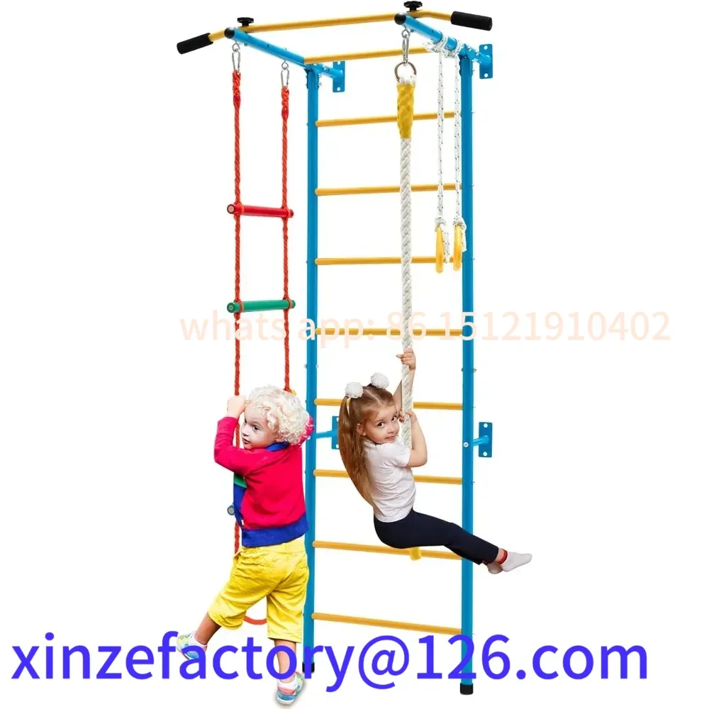 Be suitable for 5 in 1, Indoor Kids Gym for Exercise, Steel Ladder Wall Set with Wall Ladder, Pull-up Bar, Climbing Rope and Gym
Be suitable for 5 in 1, Indoor Kids Gym for Exercise, Steel Ladder Wall Set with Wall Ladder, Pull-up Bar, Climbing Rope and Gym
