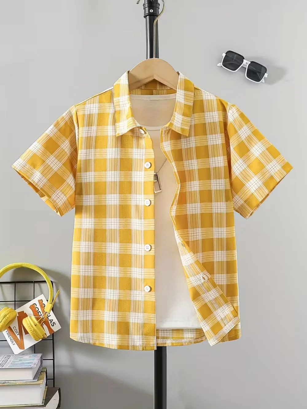 Kids Clothes Plaid Stripe Shirt Casual Checkered Short Sleeve Tops Loose Fit Shirt Lapel Collar Blouses for Girls Children Top
Kids Clothes Plaid Stripe Shirt Casual Checkered Short Sleeve Tops Loose Fit Shirt Lapel Collar Blouses for Girls Children Top