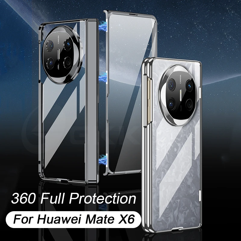 Magnetic Hinge Plaing Clear Case for Huawei Mate X6 With Screen Glass 360 Full Protective Slim Cover for Huawei Mate X6 Case
Magnetic Hinge Plaing Clear Case for Huawei Mate X6 With Screen Glass 360 Full Protective Slim Cover for Huawei Mate X6 Case