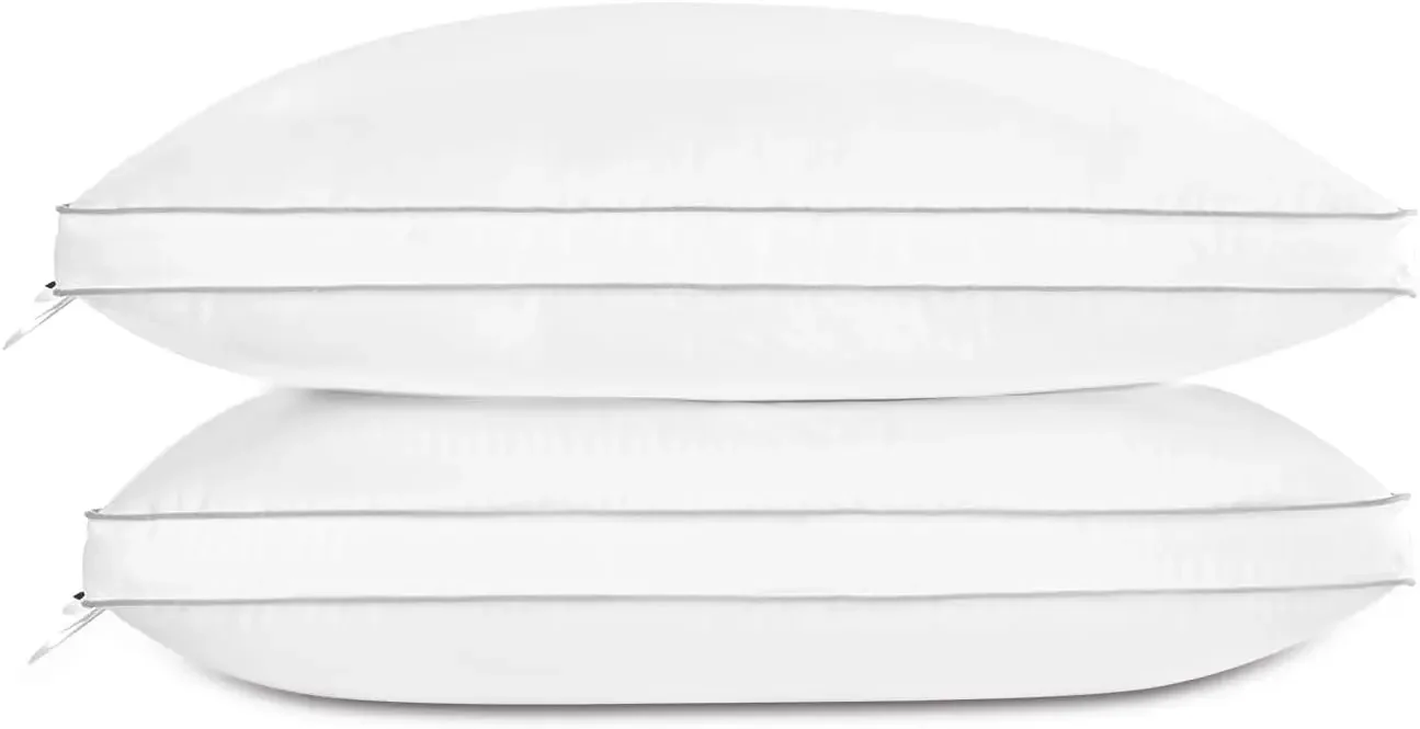 Luxury Feather Down Pillow Standard Queen Size for Sleeping, Hotel Collection Fluffy Pillow, Medium Gusseted Bed Pillows
Luxury Feather Down Pillow Standard Queen Size for Sleeping, Hotel Collection Fluffy Pillow, Medium Gusseted Bed Pillows