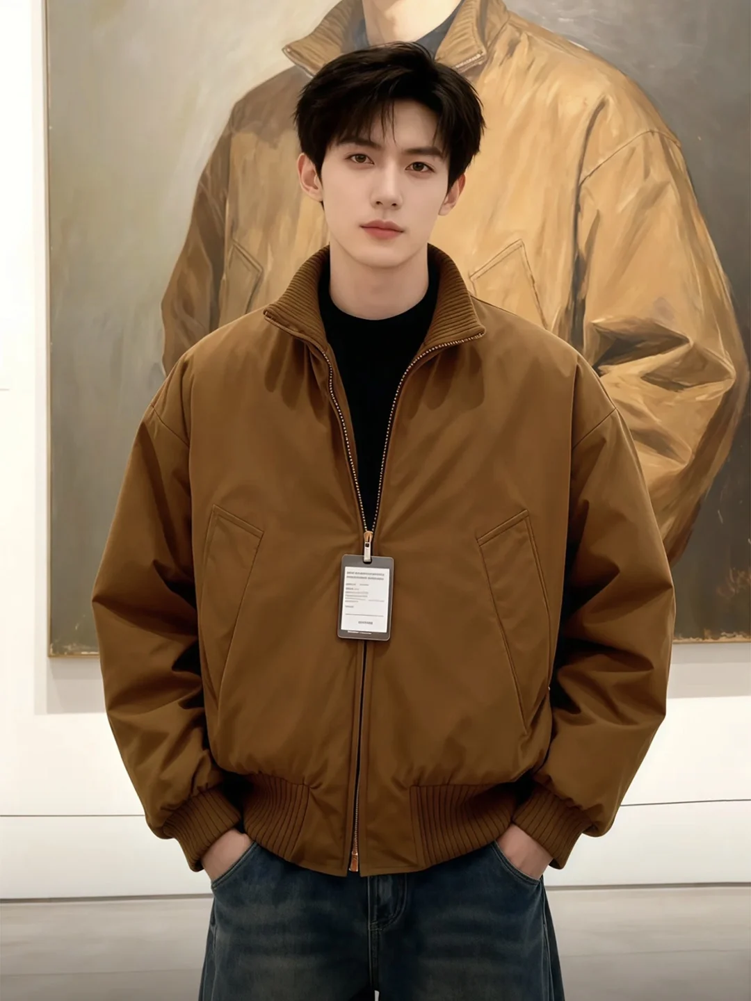 Коричневая мужская зимняя куртка с воротником-стойкой, модная, в бейсбольном стиле, верхняя одежда, высококачественная рабочая одежда, хлопковое пальто
Коричневая мужская зимняя куртка с воротником-стойкой, модная, в бейсбольном стиле, верхняя одежда, высококачественная рабочая одежда, хлопковое пальто