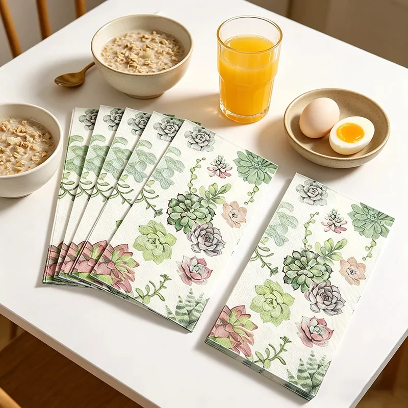 100Pcs Succulent Print Paper Napkins 3-Ply Disposable Tissue for Garden Party Wedding Bridal Shower Table Decor Serviettes
100Pcs Succulent Print Paper Napkins 3-Ply Disposable Tissue for Garden Party Wedding Bridal Shower Table Decor Serviettes