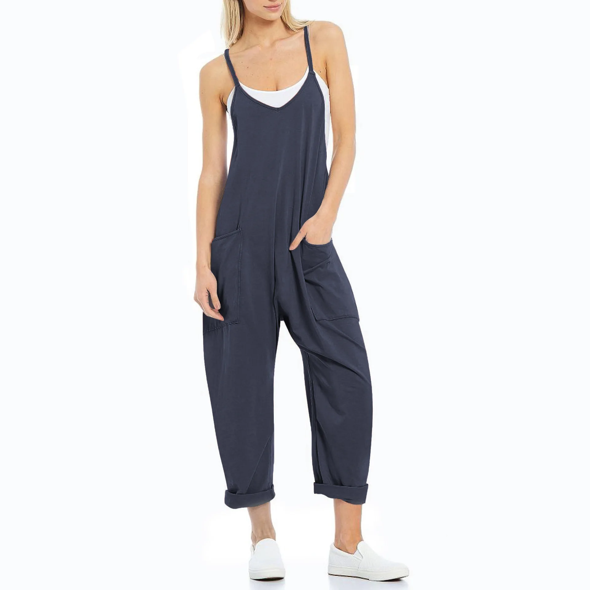 Adjustable Zipper Pocket Monochromatic High-waist Crop Top And Wide-leg Pants One-piece Suit for Women Fall Season Thin Cotto...
Adjustable Zipper Pocket Monochromatic High-waist Crop Top And Wide-leg Pants One-piece Suit for Women Fall Season Thin Cotto...
