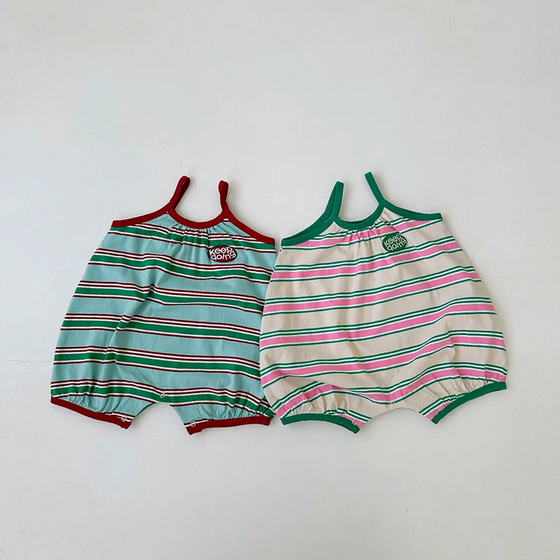 2026 Summer New Baby Sleeveless Thin Romper Infant Boy Girls Simple Striped Jumpsuit Cotton Breathable Newborn Clothes 0-24M
2026 Summer New Baby Sleeveless Thin Romper Infant Boy Girls Simple Striped Jumpsuit Cotton Breathable Newborn Clothes 0-24M
