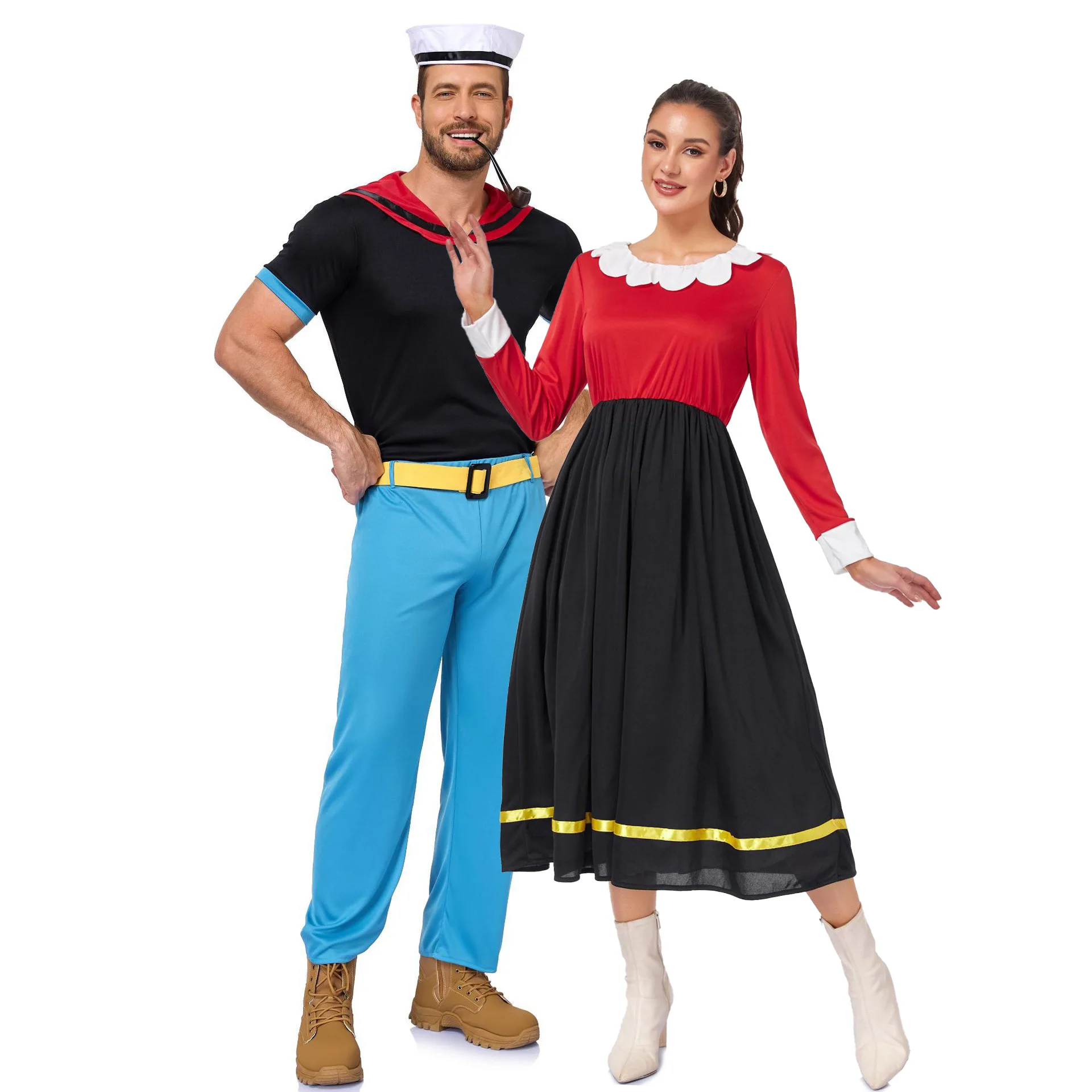SXL Halloween Couple's Sailor Outfit 90s Role-playing Stage Costume Strong Man Waterhand Uniform Retro Chinese Opera Garb
SXL Halloween Couple's Sailor Outfit 90s Role-playing Stage Costume Strong Man Waterhand Uniform Retro Chinese Opera Garb