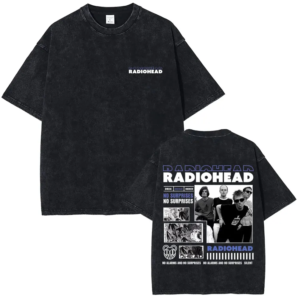 Vintage Washed Radiohead OK Computer No Surprises T-shirt Men Women Casual Cotton Retro T Shirts Men's Gothic Rock Trend Tshirt
Vintage Washed Radiohead OK Computer No Surprises T-shirt Men Women Casual Cotton Retro T Shirts Men's Gothic Rock Trend Tshirt
