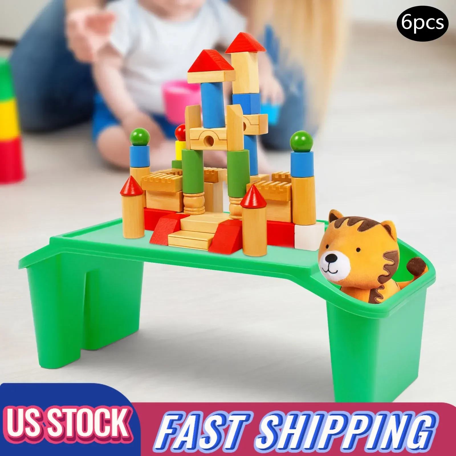 6-Piece Kids Lap Desk Set Food-Safe PP Trays with Storage Pockets, 5kg Capacity for Ages 1-9 (Green, 19.69" Lightweight Design)
6-Piece Kids Lap Desk Set Food-Safe PP Trays with Storage Pockets, 5kg Capacity for Ages 1-9 (Green, 19.69" Lightweight Design)