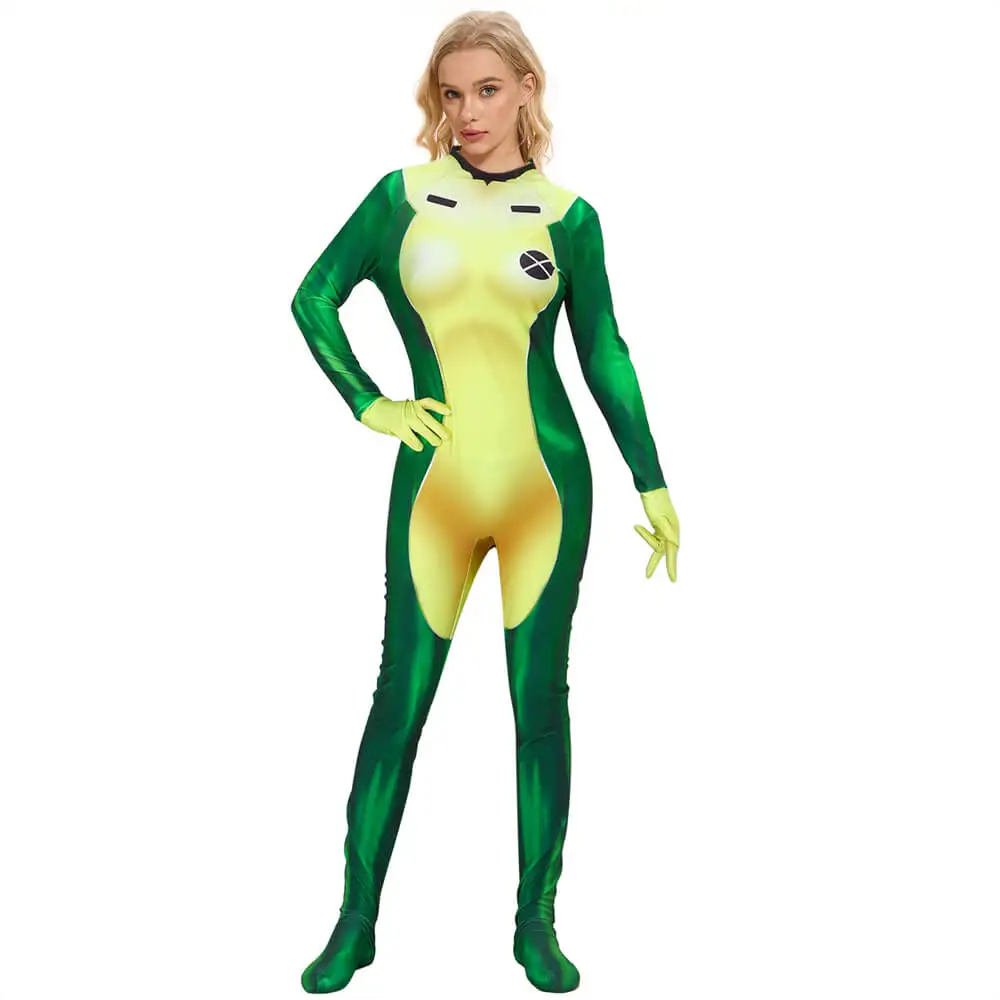 Rogue Anna Marie Cosplay Costume Bodysuit Movie Anime Girl Jumpsuit Halloween Carnival Party Outfits for Women
Rogue Anna Marie Cosplay Costume Bodysuit Movie Anime Girl Jumpsuit Halloween Carnival Party Outfits for Women