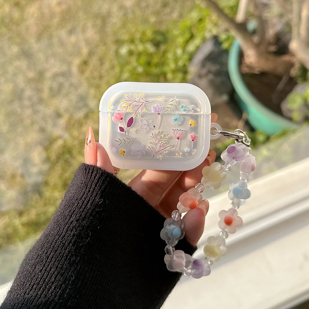 Transparent Painted Earphone Protective Case for Apple AirPods Pro 2 AirPods 4 3 2 TPU Earphone Cases Accessories with Bracelet
Transparent Painted Earphone Protective Case for Apple AirPods Pro 2 AirPods 4 3 2 TPU Earphone Cases Accessories with Bracelet