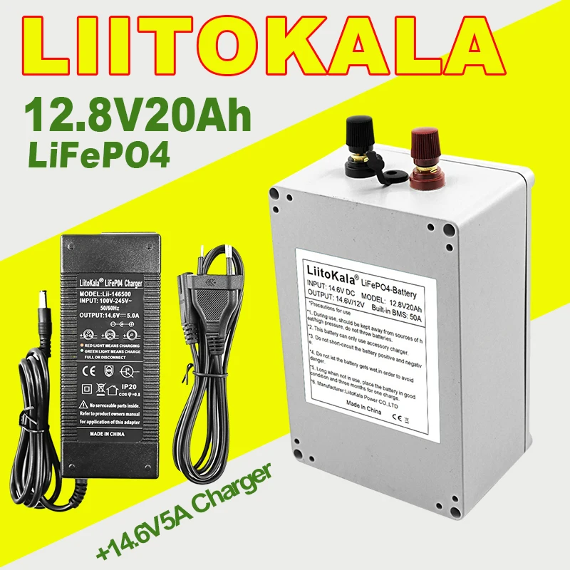 LiitoKala 12,8 В 20 Ач LiFePO4 глубокий цикл 12 В аккумуляторная батарея встроенная 50 А BMS для автофургонов солнечной морской автономной сетки
LiitoKala 12,8 В 20 Ач LiFePO4 глубокий цикл 12 В аккумуляторная батарея встроенная 50 А BMS для автофургонов солнечной морской автономной сетки