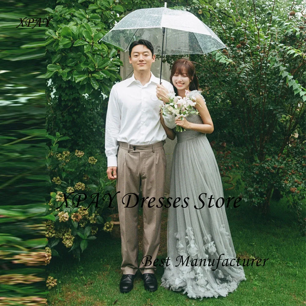 XPAY Fairy Pale Green Tulle Wedding Dresses Photo shoot 3D Flowers Garden Bridal Gowns A Line Evening Party Dress Customized
XPAY Fairy Pale Green Tulle Wedding Dresses Photo shoot 3D Flowers Garden Bridal Gowns A Line Evening Party Dress Customized