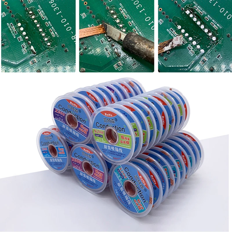 5/10pcs Wick Soldering Wick Accessory Braided Copper Wire Desoldering Wick BGA Solder Remover 1.5mm 2mm 2.5mm 3mm 3.5mm
5/10pcs Wick Soldering Wick Accessory Braided Copper Wire Desoldering Wick BGA Solder Remover 1.5mm 2mm 2.5mm 3mm 3.5mm