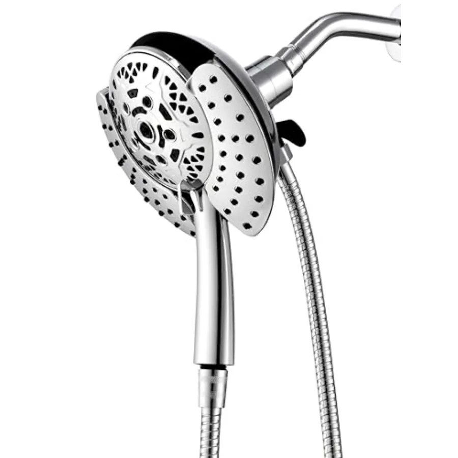 Shower Head with Handheld High Pressure: Hand Held Shower Head and Rain Shower Head 2-IN-1 Shower Head with 59" Rotatable Stain
Shower Head with Handheld High Pressure: Hand Held Shower Head and Rain Shower Head 2-IN-1 Shower Head with 59" Rotatable Stain