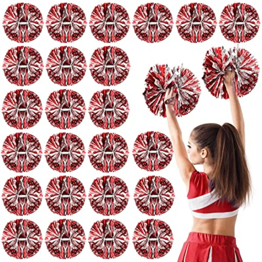 24 Pack Cheerleading Pom Poms with Baton Handle 14.5 Inch Metallic Cheering Squad Pompoms for Team Sports Football Dance Cheeri
24 Pack Cheerleading Pom Poms with Baton Handle 14.5 Inch Metallic Cheering Squad Pompoms for Team Sports Football Dance Cheeri
